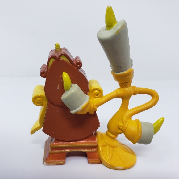 Disney Beauty & The Beast Lumiere Cogsworth Toy Figure - Picture 13 of 16